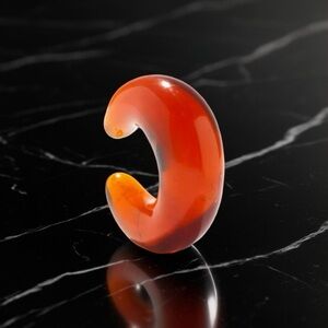 Annika Inez Amber colored Billow Glass ear cuff - Featured in Vogue 2022